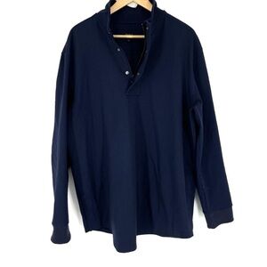 Quince Men On Par Half-Zip Pullover Deep Navy Outerwear XL